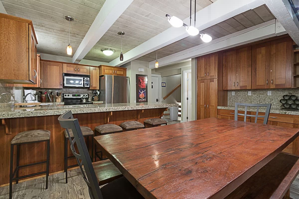 Custom wood dining table